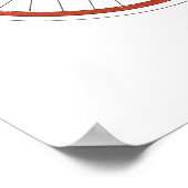 Poster Illustration de vélo rouge vintage 1918 (Coin)