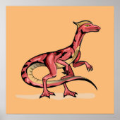Poster Illustration De Velociraptor. (Devant)