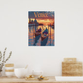 Poster Illustration de Venise (Cuisine)