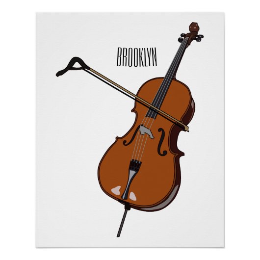 Poster Illustration de violoncelle (Devant)
