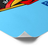 Poster Illustration de voitures de course à grande vitess (Coin)