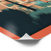 Poster illustration de voyage à Los Angeles, (Coin)