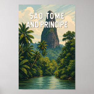Poster Illustration de voyage à Sao Tome et Principe Art