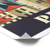 Poster Illustration de voyage Art tchèque Prague (Coin)