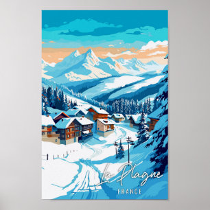 Poster Illustration de voyage Art vintage La Plague Franc