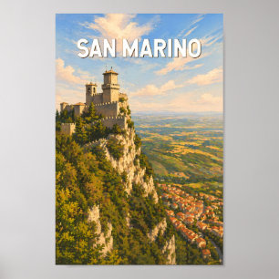 Poster Illustration de voyage artistique vintage de Saint