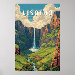 Poster Illustration de voyage artistique vintage du Lesot