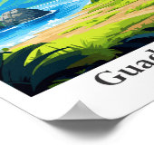 Poster Illustration de voyage dans le parc national de la (Coin)