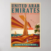 Illustration de voyage de chameau UAE Burj Khalifa