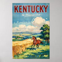 Illustration de voyage de chevaux du Kentucky Art