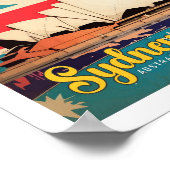 Poster Illustration de voyage de Sydney Australia Pop Art (Coin)