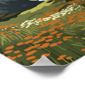 Poster Illustration de voyage du parc national des Channe (Coin)