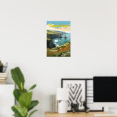 Poster Illustration de voyage du parc national des Channe (Bureau à domicile)
