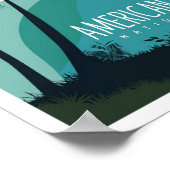 Poster Illustration de voyage du parc national des Samoa  (Coin)
