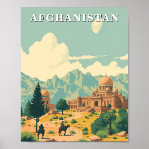 Poster Illustration de voyage en Afghanistan