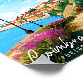 Poster Illustration de voyage vintage Coimbra Portugal (Coin)