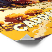 Poster Illustration de voyage vintage de Cappadocie Turqu (Coin)