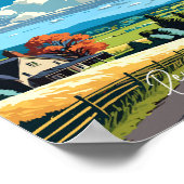 Poster Illustration de voyage vintage en Pennsylvanie USA (Coin)