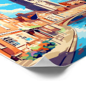 Poster Illustration de voyage vintage Exeter England (Coin)