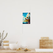 Poster Illustration de voyage vintage Goa India (Cuisine)