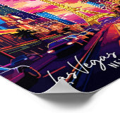 Poster Illustration de voyage vintage Las Vegas Nevada (Coin)