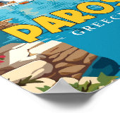 Poster Illustration de voyage vintage Paros Greece (Coin)