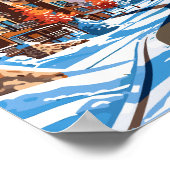 Poster Illustration de voyage vintage Seven Springs (Coin)