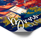 Poster Illustration de voyage vintage tchèque Brno (Coin)