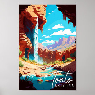 Poster Illustration de voyage vintage Tonto Arizona