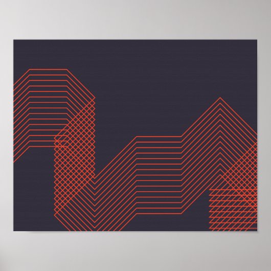 Poster Illustration décorative à la mode simple cool oran (Devant)