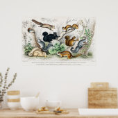 Poster Illustration d'écureuils vintages (Cuisine)