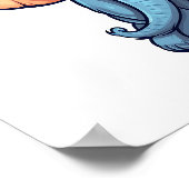 Poster Illustration d'éléphant de dessin animé (Coin)