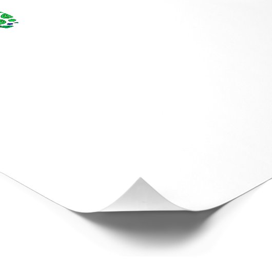 Poster Illustration d'éléphant mou et vert (Coin)