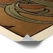 Poster Illustration d'émeraude par Alphonse Mucha (Coin)