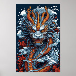 Poster Illustration des cerfs-volants japonais