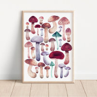 Illustration des champignons sauvages aquarelle