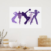 Poster Illustration des danseurs de jazz (Cuisine)