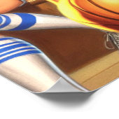 Poster Illustration des filles de basket-ball vintage (Coin)