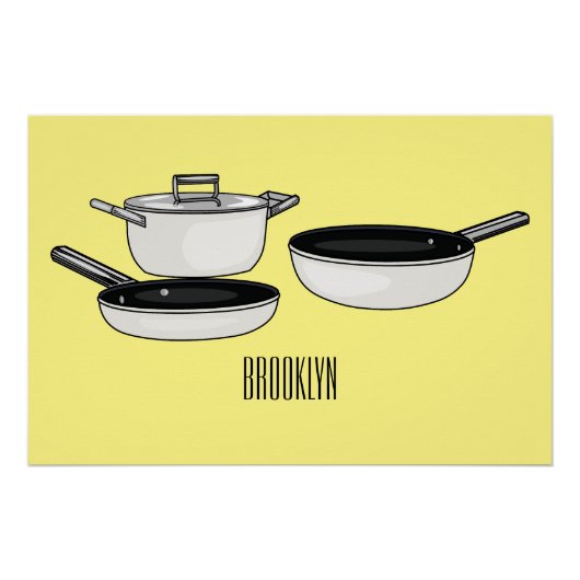 Poster Illustration des jeux de cuisine (Devant)
