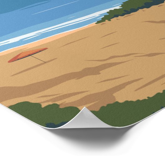 Poster Illustration des lieux de voyage de Sainte-Lucie d (Coin)