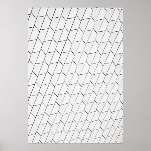 Poster Illustration des lignes blanches et noires (Devant)