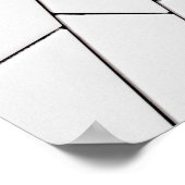 Poster Illustration des lignes blanches et noires (Coin)