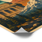 Poster Illustration des monuments américains des États-Un (Coin)