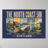 Poster Illustration des monuments de la North Coast 500 e (Devant)
