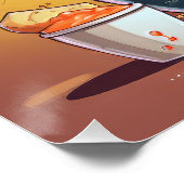 Poster Illustration des nouilles de dinosaure (Coin)