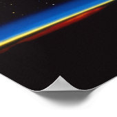 Poster Illustration des satellites à l'horizon terrestre (Coin)