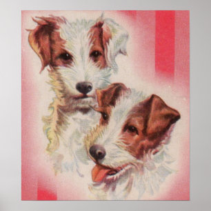 Poster Illustration des terriers CUTE Jack Russell
