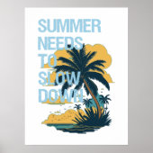 Poster Illustration des vacances d'été. (Devant)