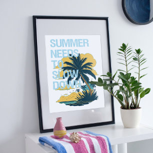 Poster Illustration des vacances d'été.