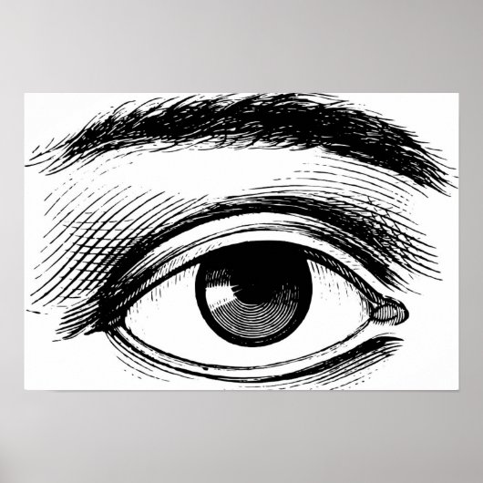 Poster Illustration des yeux vintages (Devant)